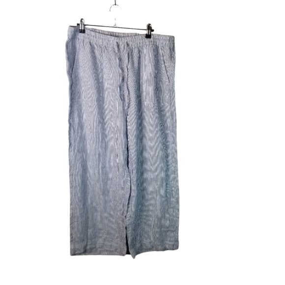 Chicos wide leg striped linen pants - Picture 1 of 9